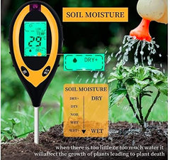 Ionix Soil Tester PH Meter / 4-in-1 Moisture Gardening