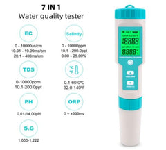 IONIX 7 in 1 PH/TDS/EC/ORP/S.G/Salinity/Temperature Multi-Parameter Pocket Water