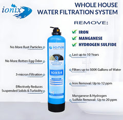 India's Premier Whole House Iron Removal Filter | Ionix Excess Iron Remover 10 x 54 model