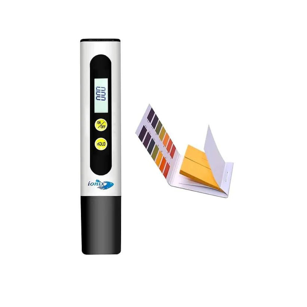 IONIX Digital TDS Meter & PH Test Strips - Combo Pack