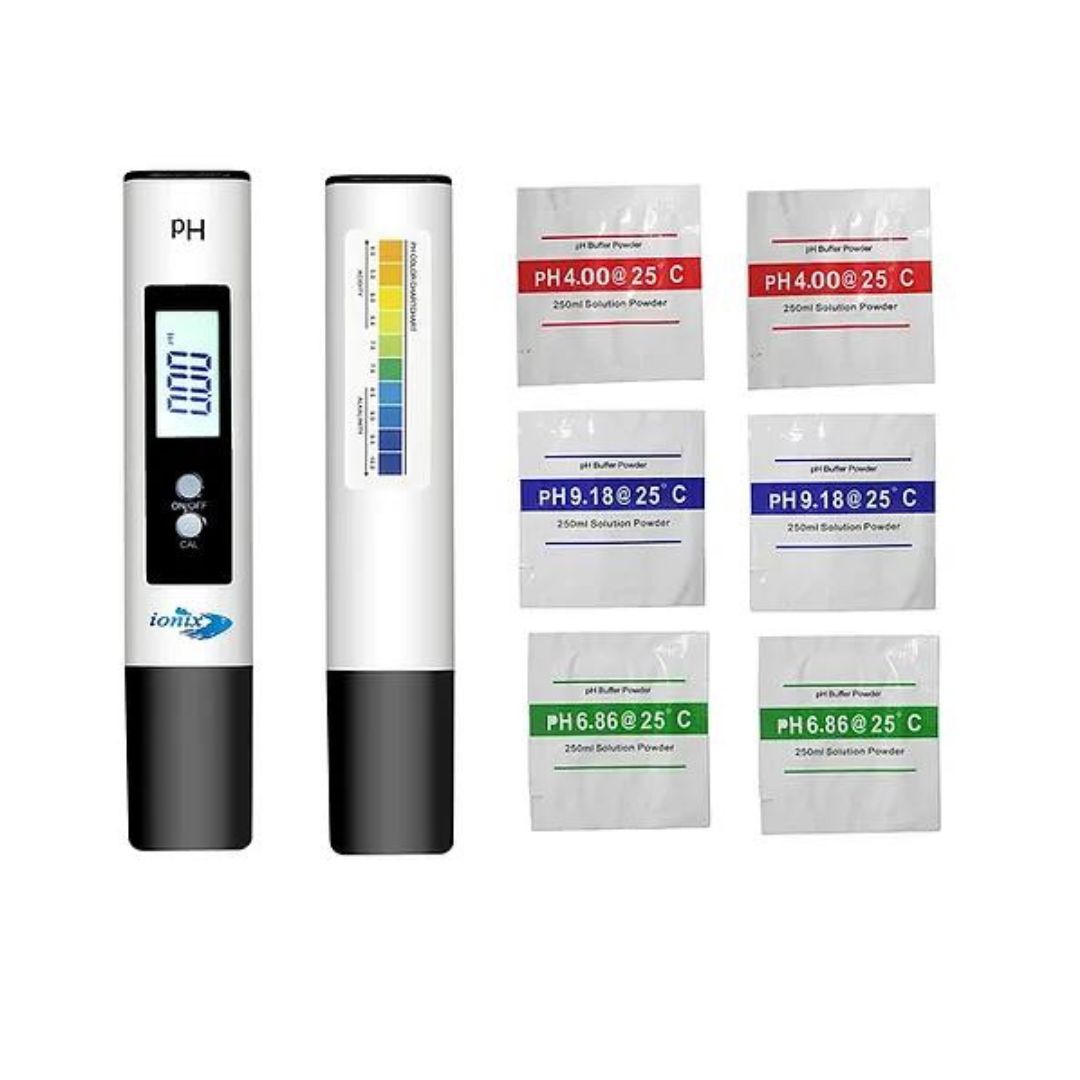 IONIX PH Meter with 6 Buffers for Water Testing