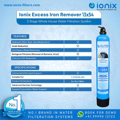 Ionix Excess Iron Remover & Water Softener 13x54 vessel , Perfect Solution for Iron related issues